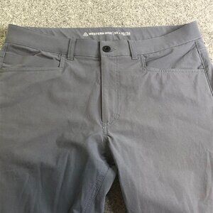 Western Rise Pants Mens 33x32 Gray Evolution Performance Hiking Stretch Tech